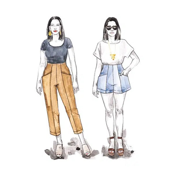 Closet Core - Paper Sewing Pattern - Pietra Pants & Shorts – view 3 – Truro Fabrics