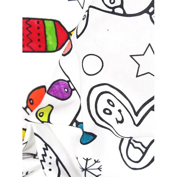 Colour-In Cotton Fabric - Christmas Time – view 4 – Truro Fabrics