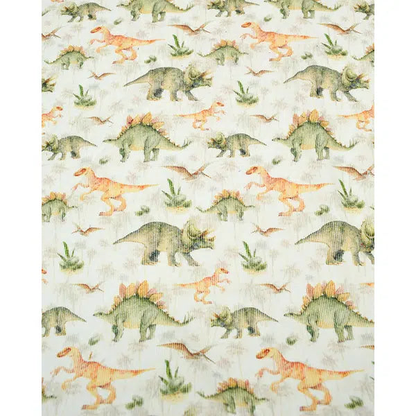 Cotton Needlecord Fabric - Dinosaur Safari – view 5 – Truro Fabrics