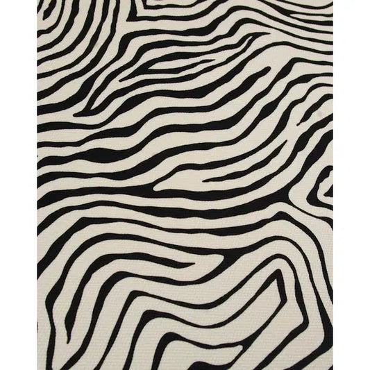Cotton Pique Fabric - Zebra Print – view 2 – Truro Fabrics