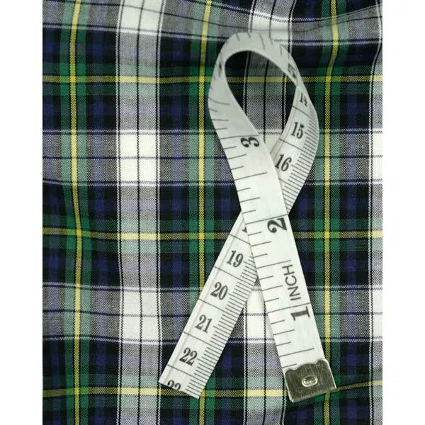 Cotton Tartan Fabric - Green & Blue – view 2 – Truro Fabrics