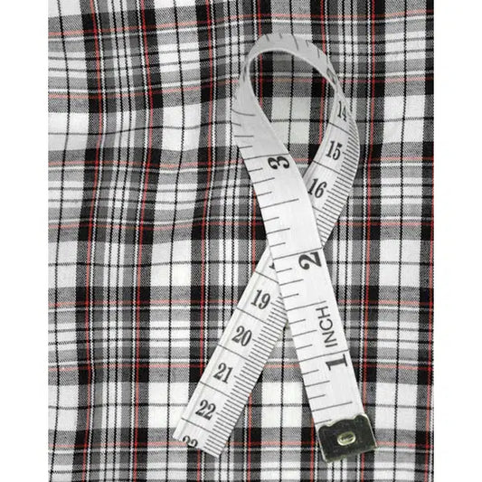 Cotton Tartan Fabric - Red & Black – view 2 – Truro Fabrics