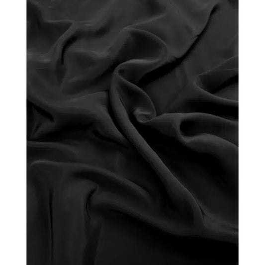 Crepe De Chine Fabric - Black – view 2 – Truro Fabrics