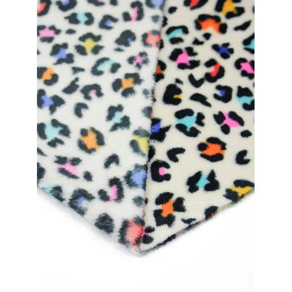 Cuddle Fleece Fabric - Rainbow Leopard – view 5 – Truro Fabrics