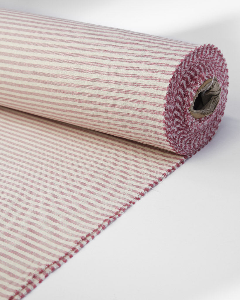 Extra Wide Curtain and Interiors Fabric - Vera Stripe - Tea Rose