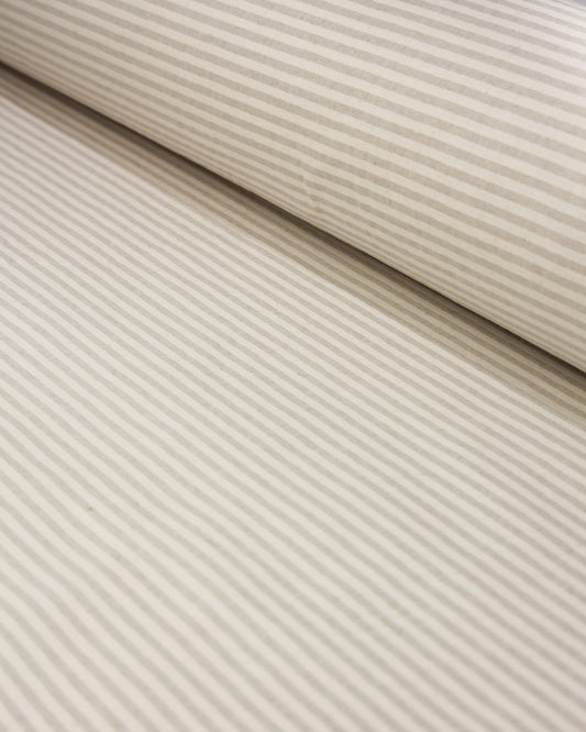 Extra Wide Curtain and Interiors Fabric - Vera Stripe - Flax Seed
