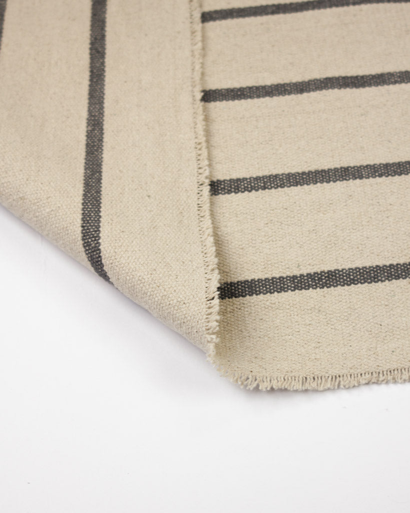 Curtain and Interiors Fabric - Heavy Cotton Stripe - Cobblestone