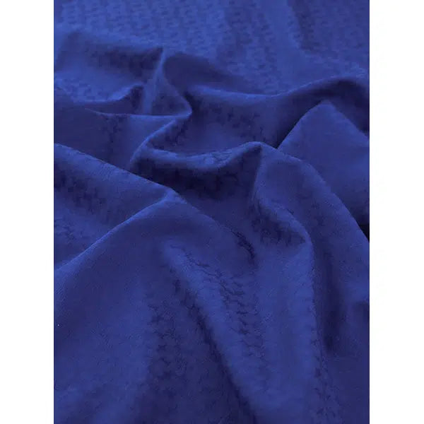 Daisy Cotton Jacquard Fabric - Cobalto – view 5 – Truro Fabrics