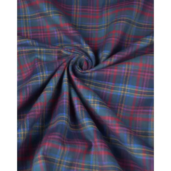 Brushed Cotton Flannel Fabric - Burleigh Tartan – view 4 – Truro Fabrics