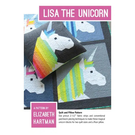Elizabeth Hartman - Patchwork Quilt Paper Pattern - Lisa the Unicorn – view 2 – Truro Fabrics