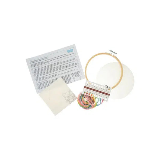 Embroidery Hoop Kit - Floral Cat – view 2 – Truro Fabrics