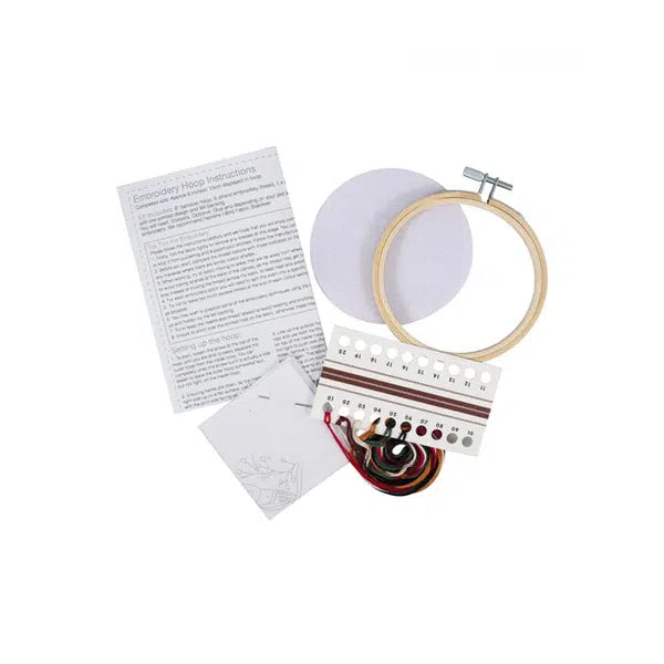 Embroidery Kit with Hoop – Winter Bird – view 3 – Truro Fabrics