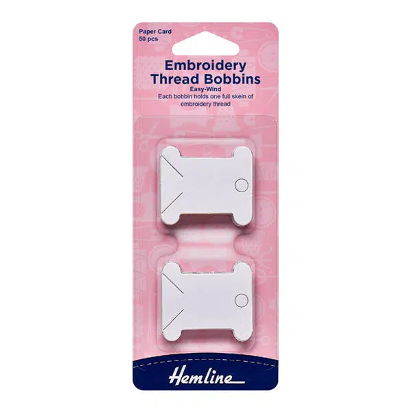 Embroidery Thread Bobbins – Paper (Pack of 50) – Truro Fabrics