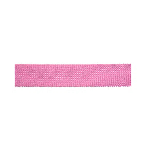 Cotton Acrylic Webbing – 30mm – Pastel Pink – Truro Fabrics