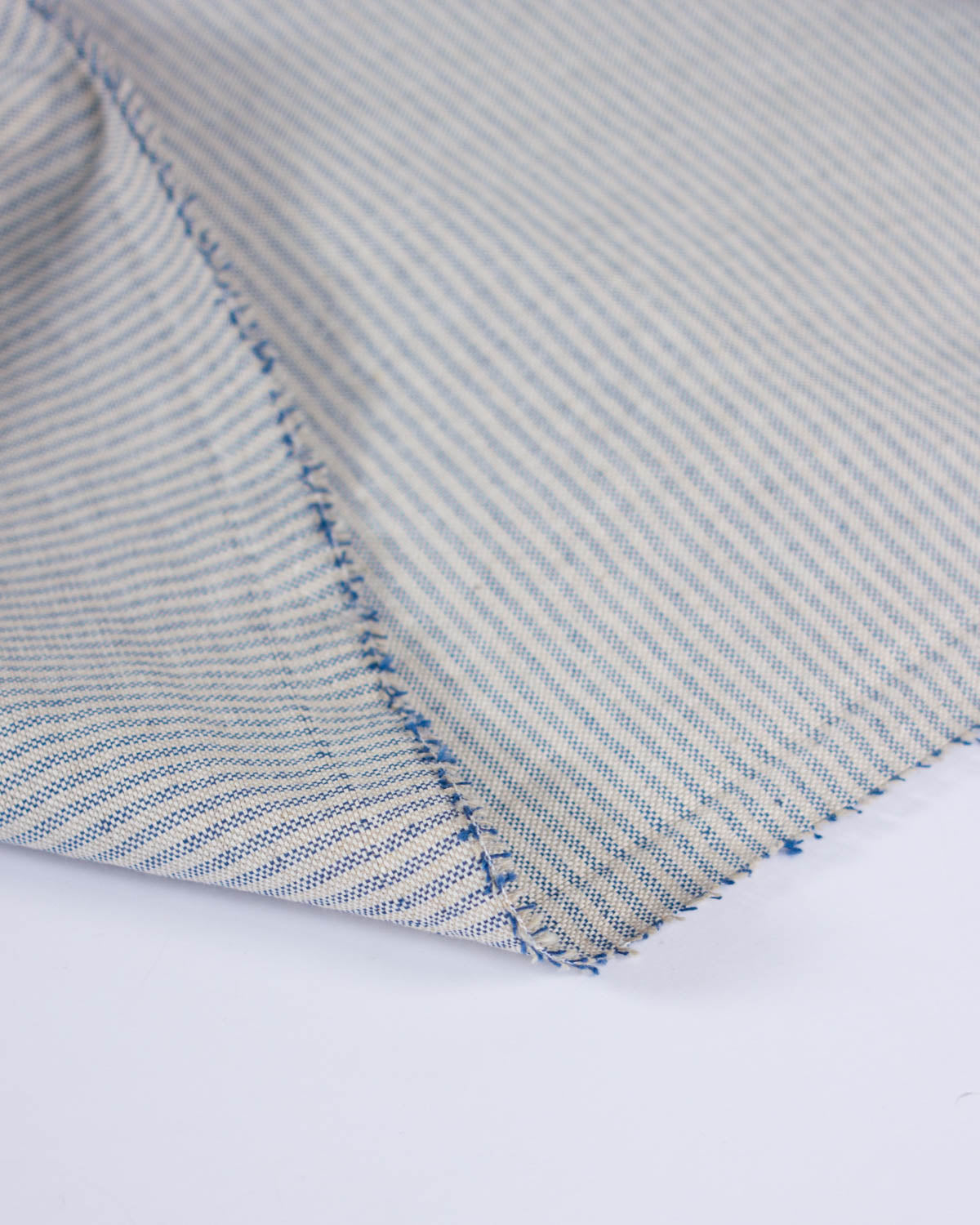 Extra Wide Curtain and Interiors Fabric - Mini Vera Stripe - Neptune