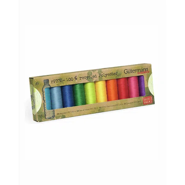 Gutermann rPET Recycled Thread Set - Rainbow – Truro Fabrics
