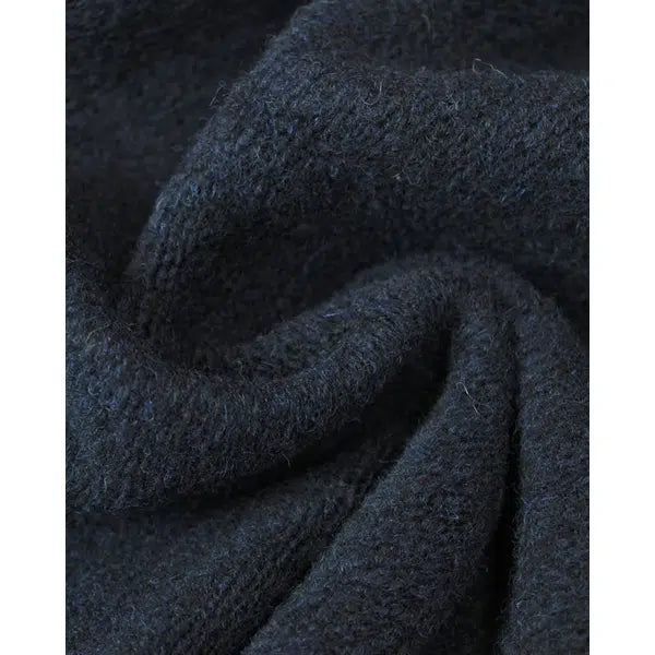 Heavy Wool Knit Fabric - Navy – view 3 – Truro Fabrics