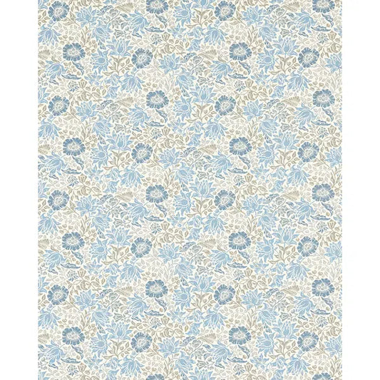 Home Furnishing Fabric - Mallow - Denim/Ivory – view 2 – Truro Fabrics