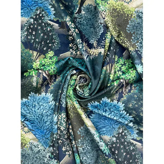 Home Furnishing Velvet Fabric - Forest Hill Navy – view 2 – Truro Fabrics