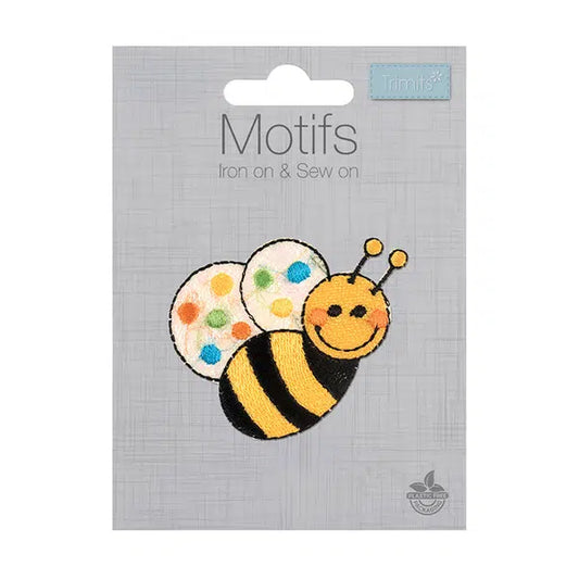 Iron-On Motif Patch - Bumble Bee – view 2 – Truro Fabrics