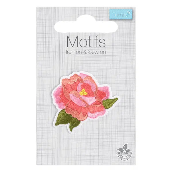 Iron-On Motif Patch - Country Rose – view 2 – Truro Fabrics