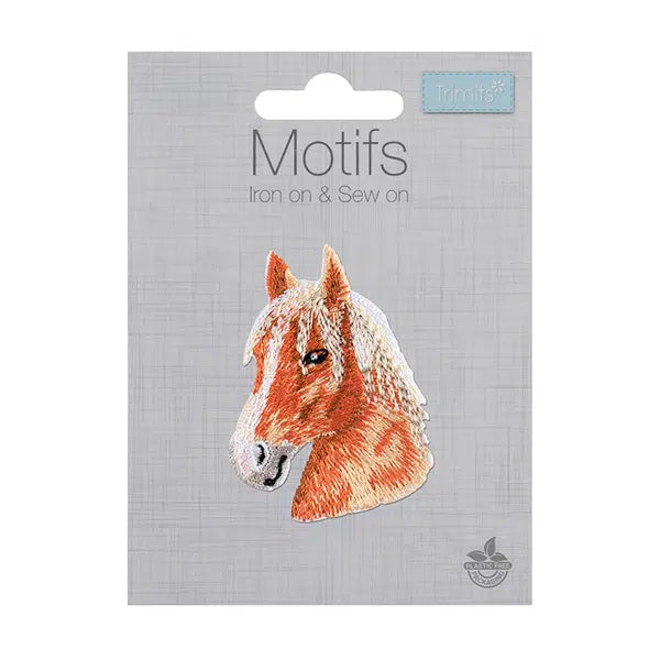 Iron-On Motif Patch - Horse Head – view 2 – Truro Fabrics