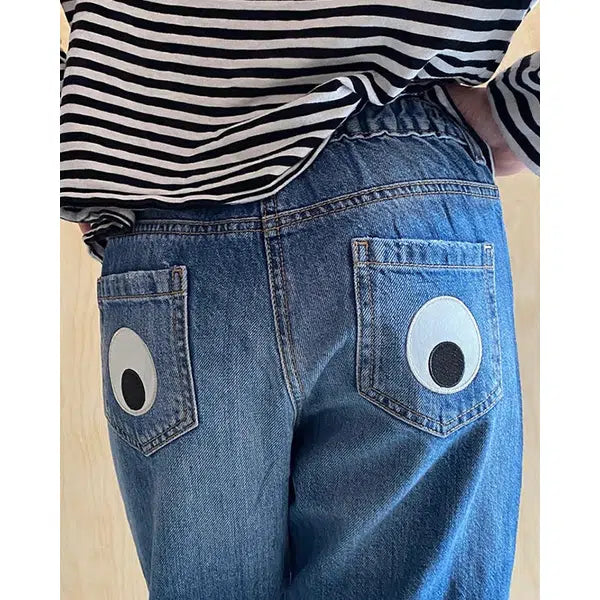 Iron-On Motif Patch - Large Googly Eye – view 2 – Truro Fabrics