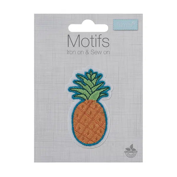 Iron-On Motif Patch - Pineapple – view 2 – Truro Fabrics