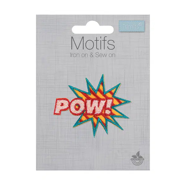Iron-On Motif Patch - POW! – view 2 – Truro Fabrics