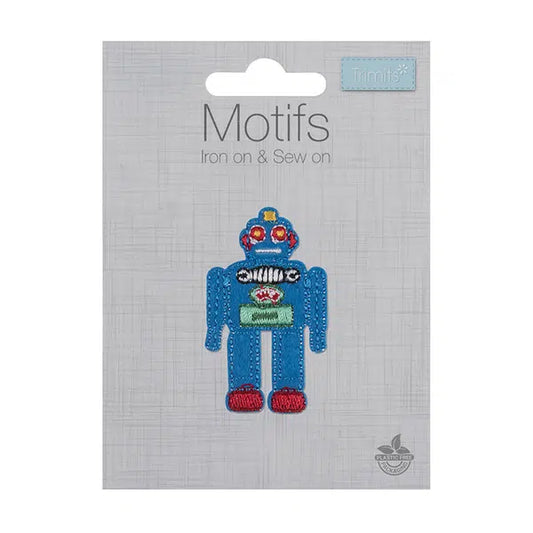 Iron-On Motif Patch - Robot – view 2 – Truro Fabrics