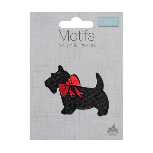 Iron-On Motif Patch - Scottie Dog – view 2 – Truro Fabrics