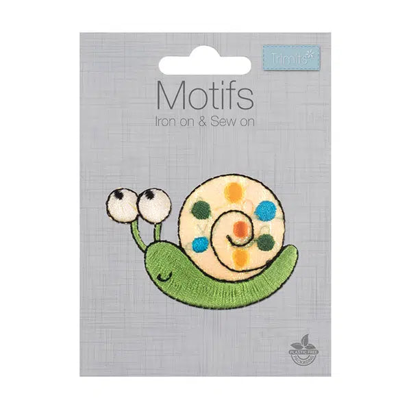 Iron-On Motif Patch - Snail – view 2 – Truro Fabrics
