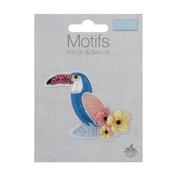 Iron-On Motif Patch - Toucan – view 2 – Truro Fabrics