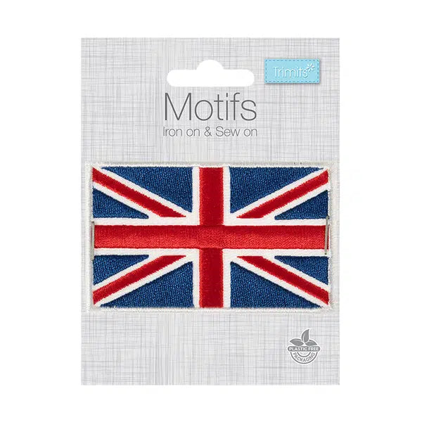 Iron-On Motif Patch - Union Jack Flag – view 2 – Truro Fabrics