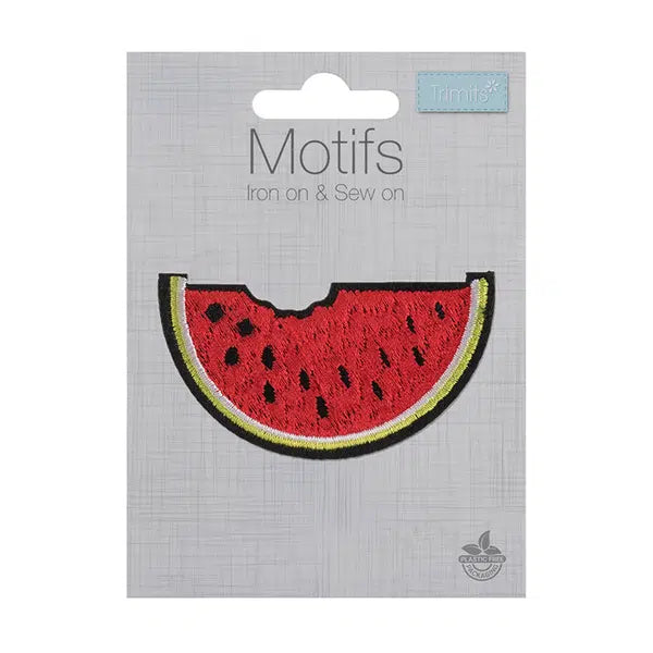 Iron-On Motif Patch - Watermelon Slice – view 2 – Truro Fabrics