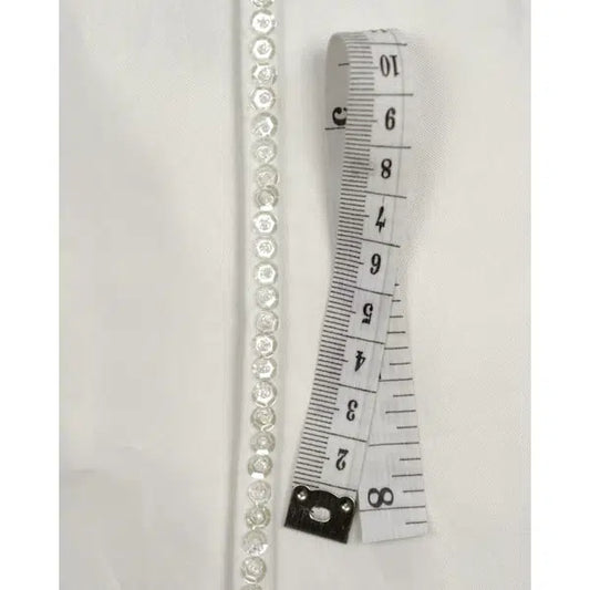 Ivory Duchesse Satin Beaded Strapping – 8mm – view 2 – Truro Fabrics