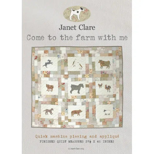 Janet Clare - Patchwork Quilt Paper Pattern - Come to the Farm With Me | Truro Fabrics