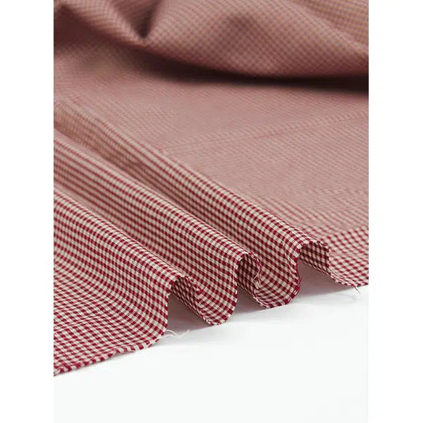 Japanese Cotton Micro Gingham Fabric - 2mm - Cherry | Truro Fabrics