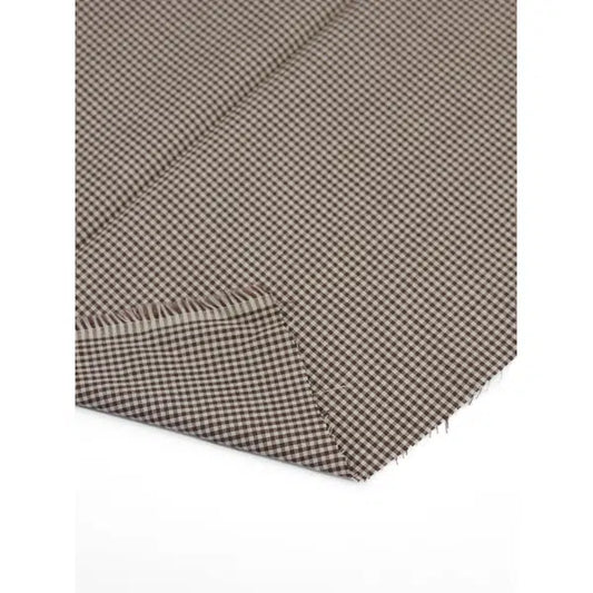 Japanese Cotton Micro Gingham Fabric - 2mm - Chestnut | Truro Fabrics