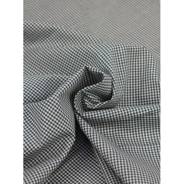 Japanese Cotton Micro Gingham Fabric - 2mm - Ink | Truro Fabrics