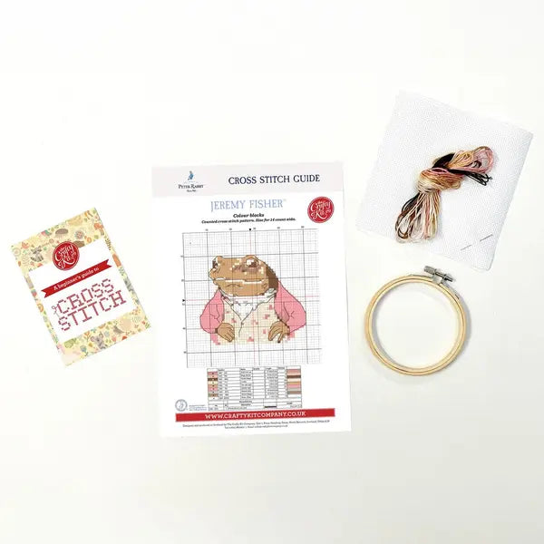 Beatrix Potter Jeremy Fisher Mini Cross Stitch Kit – view 3 – Truro Fabrics