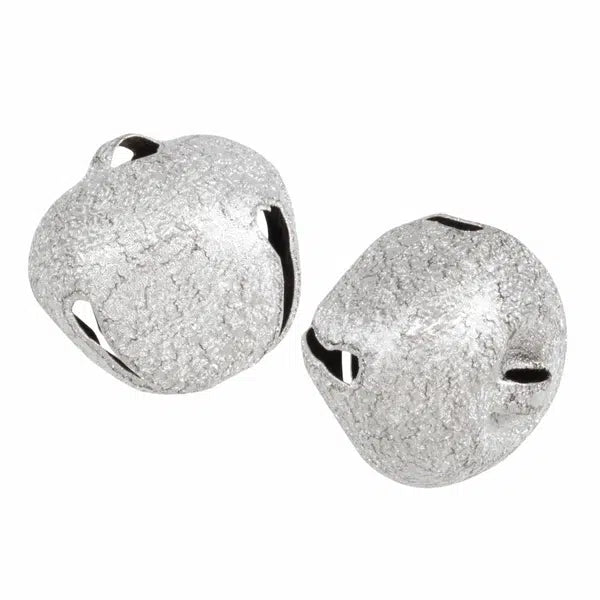 Jingle Bells - 30mm - Frosted Silver | Truro Fabrics