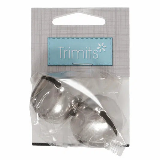 Jingle Bells - 30mm - Silver – view 2 | Truro Fabrics