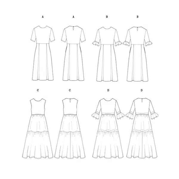 Liberty - Paper Sewing Pattern - Natasha Tiered Dress – view 4 | Truro Fabrics