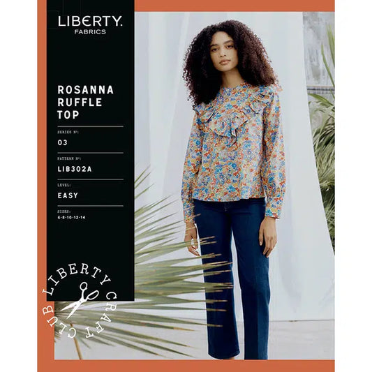 Liberty - Paper Sewing Pattern - Rosanna Ruffle Top – view 2 | Truro Fabrics