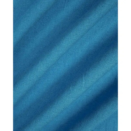 Linen & Cotton Blend Fabric - Peacock – view 2 | Truro Fabrics