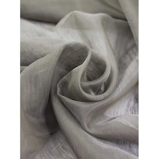 Linen & Silk Gauze Fabric - Artichoke – view 2 | Truro Fabrics