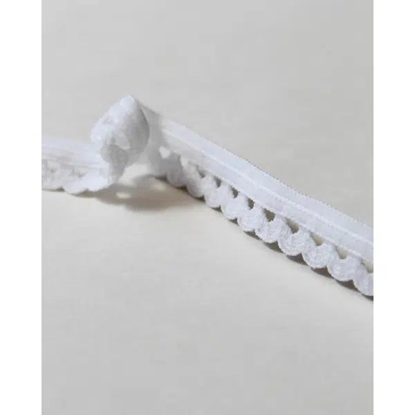 Lingerie Elastic - Frill Edge - White – view 2 | Truro Fabrics