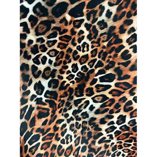 London Velvet Fabric – Leopard Print – view 2 | Truro Fabrics
