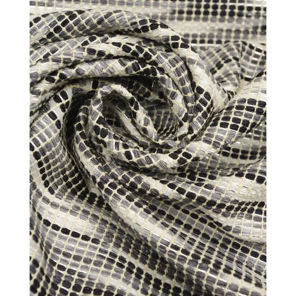 Metallic Hopsack Fabric - Greys – view 6 | Truro Fabrics